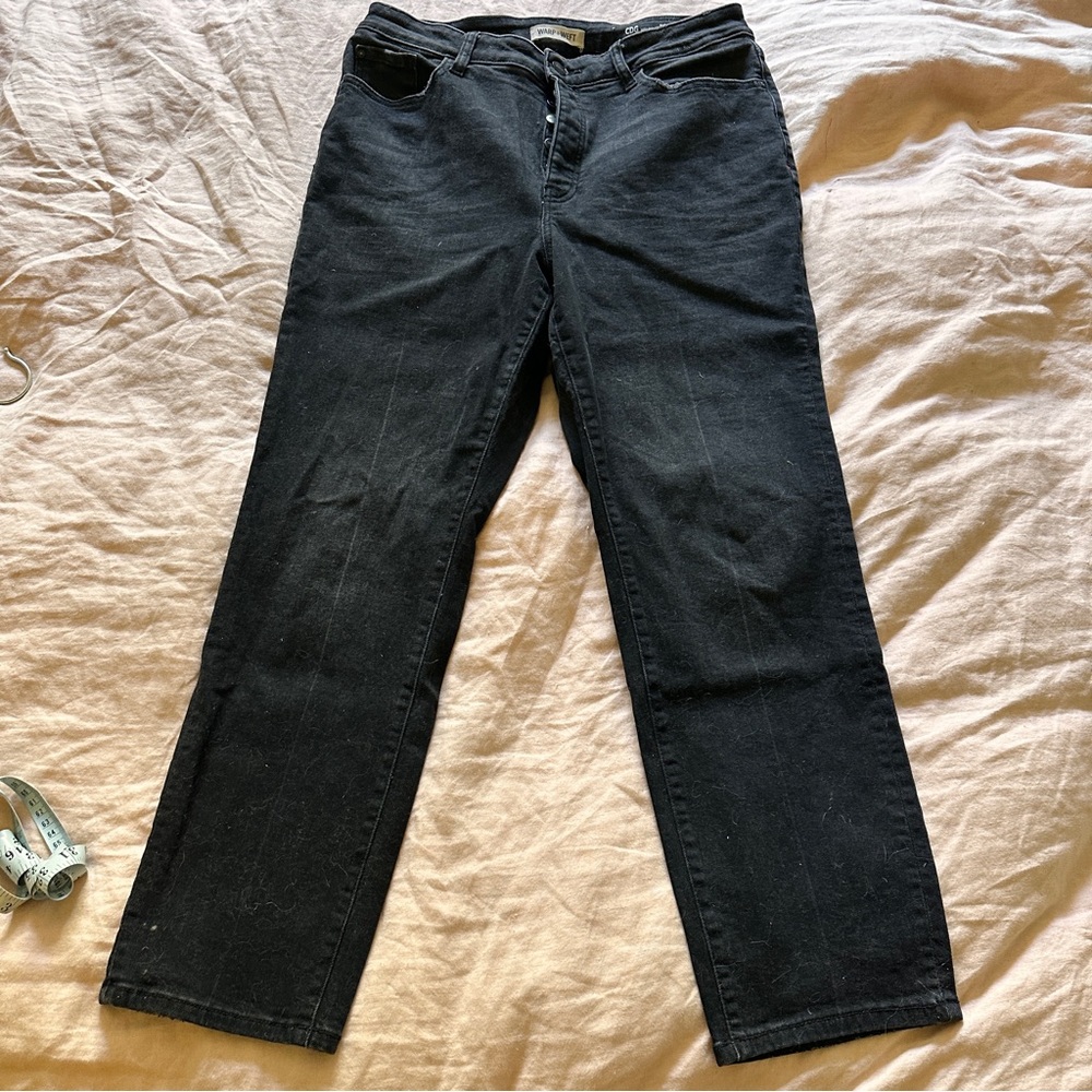 Warp+Weft CDG Black High Rise Straight Jean Size 14